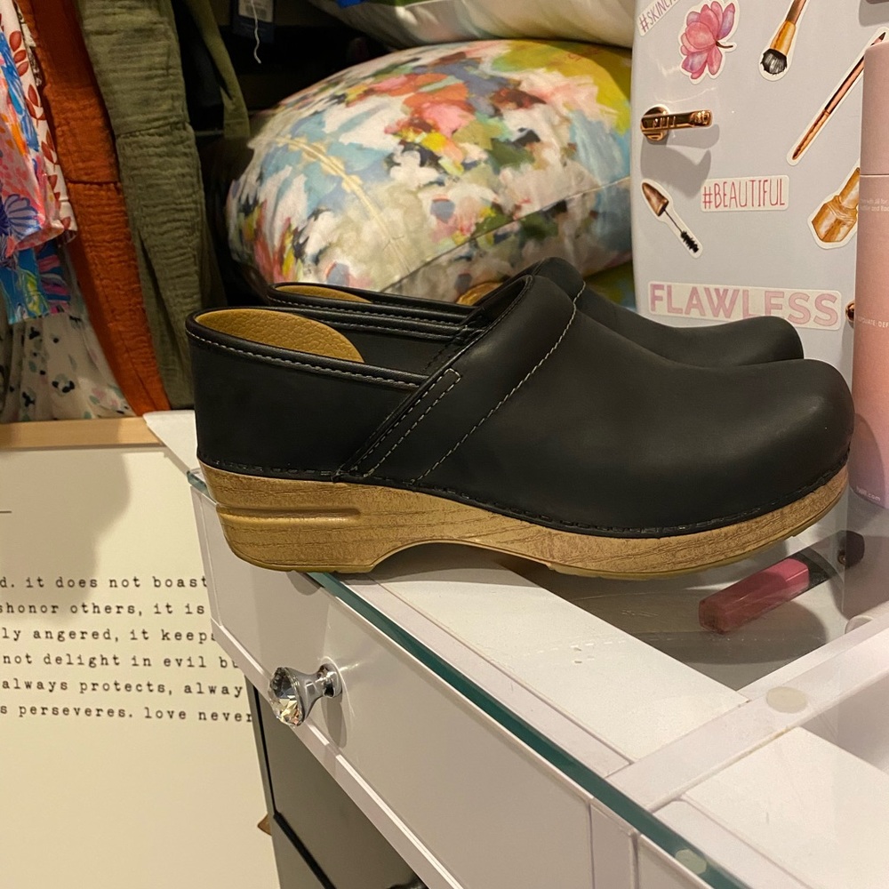 Dansko Professional Black Leather Clog